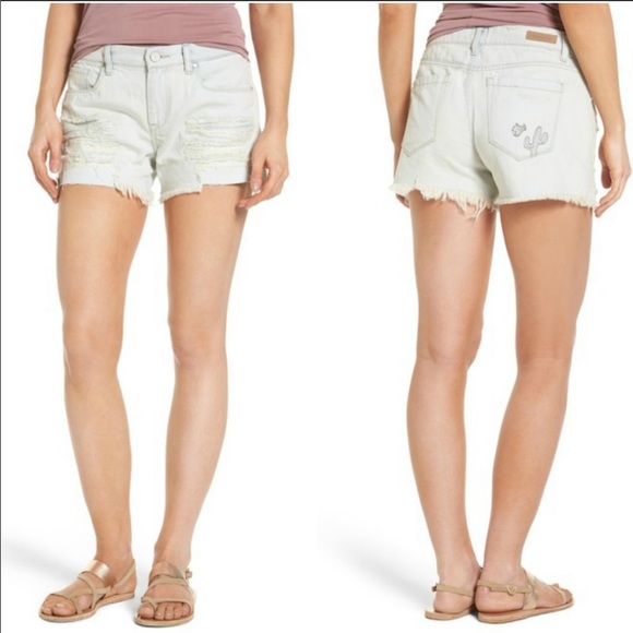 Blank NYC Distressed Cactus Denim Shorts Ripped - Picture 2 of 8